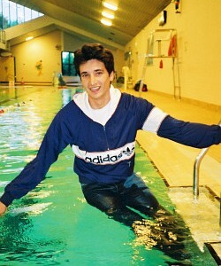Soaking wet nylon jogging suit