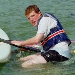 Windsurfing in wet clothes is refreshing fun!